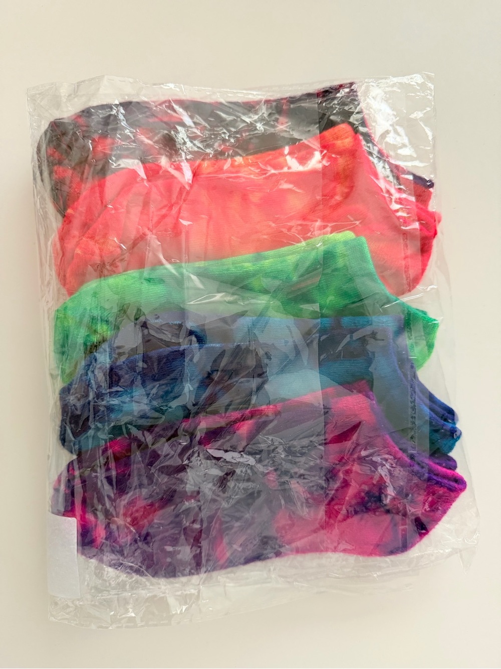 5-Pack Tie-Dye No-Show Yoga Socks Multicolor New - Picture 2 of 3